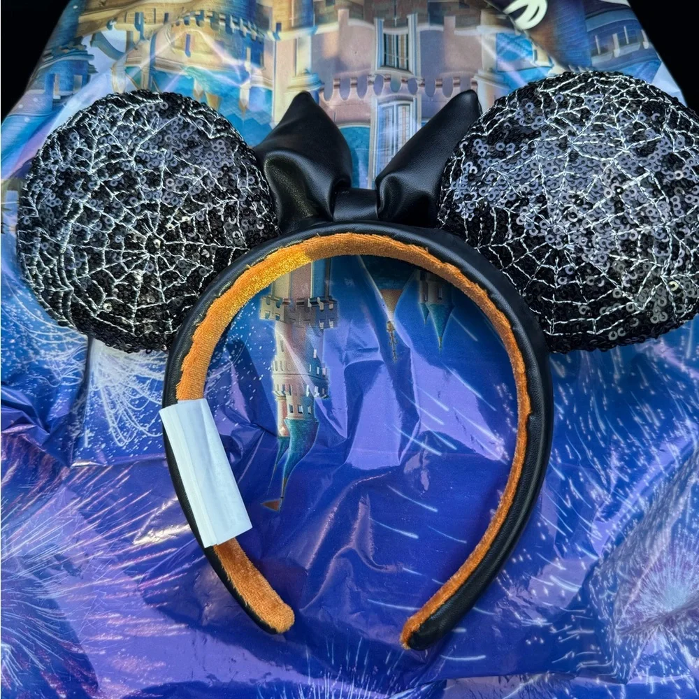 Disney Black Sequin Web Ears Headband - Picture 3 of 4